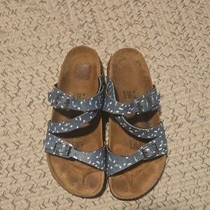 BIRKENSTOCK BIRKI'S WOMENS SANDAL- SALINA- MUSIC NOTES GREY EUR39/US8